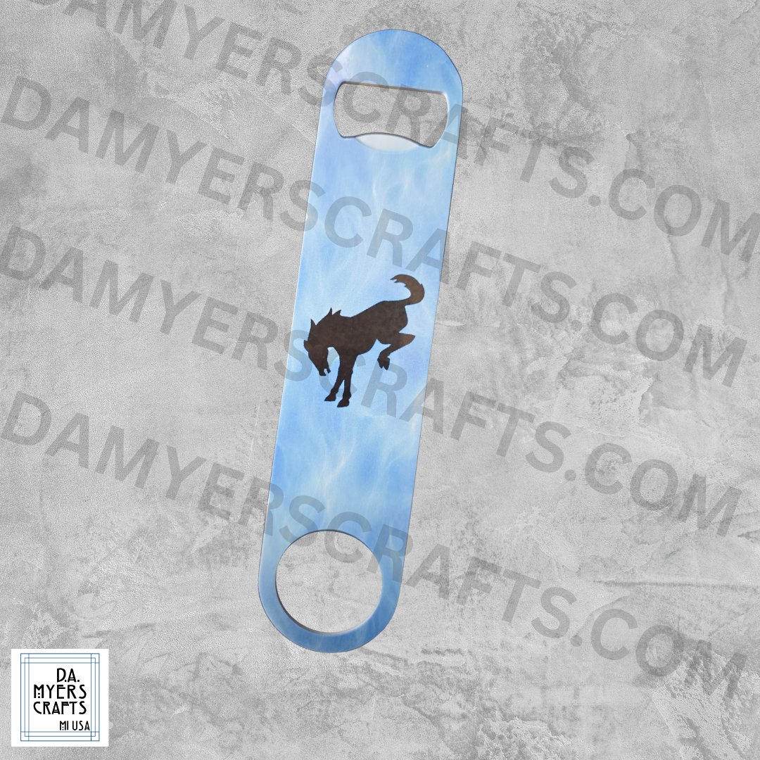 Bronco Metal Bottle Opener (Blue)