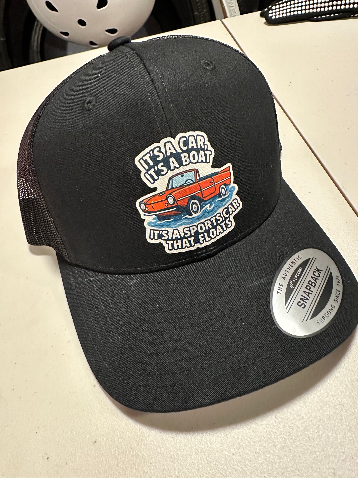 Amphicar "It’s A Car, It’s A Boat, It’s a Sports Car That Floats" Hat (Multiple Colors)
