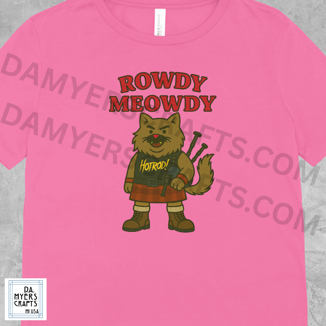 Cat Wrestling "Rowdy Meowdy Piper" T-Shirt!