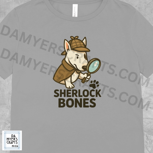 Bull Terrier Sherlock Bones T-Shirt!