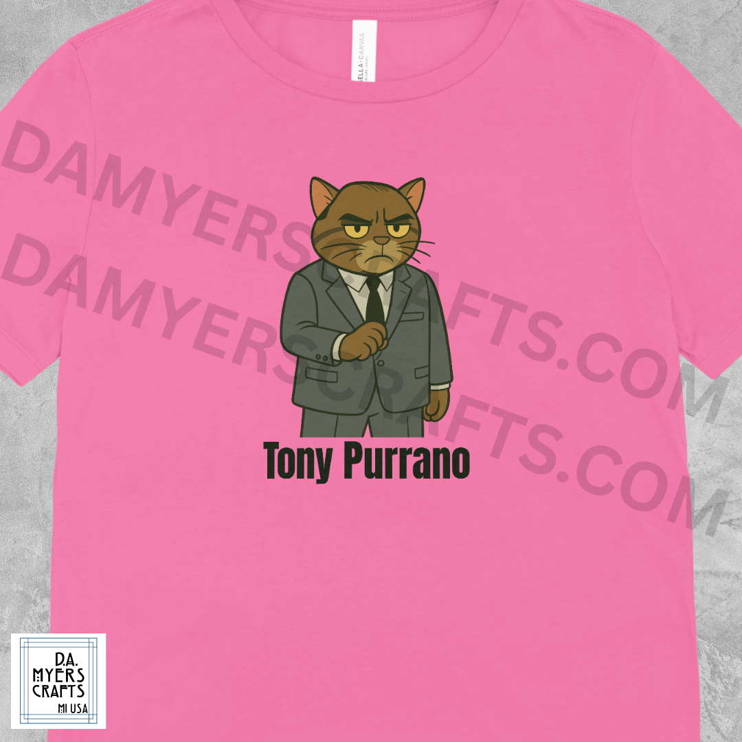 Sopranos Cat Inspired "Tony Purrano" T-Shirt!