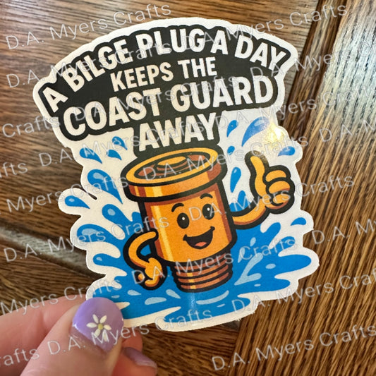 Amphicar "A Bilge Plug a Day Keeps the Coast Guard Away" Magnet
