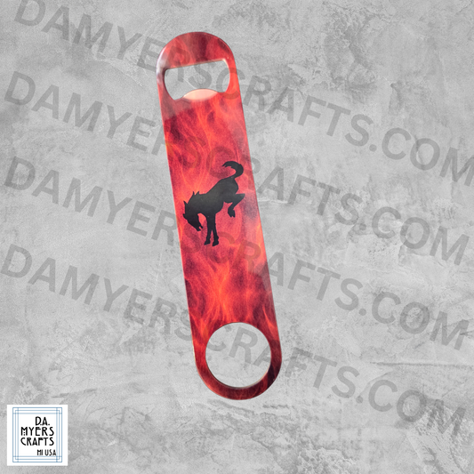 Bronco Metal Bottle Opener (Red)