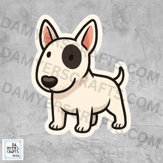 Bull Terrier Standing Sticker!