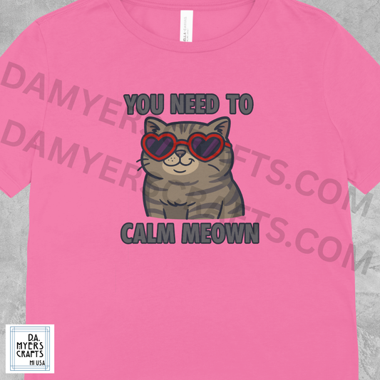 Taylor Swift Cat Inspired "You Need to Calm Meown" T-Shirt!