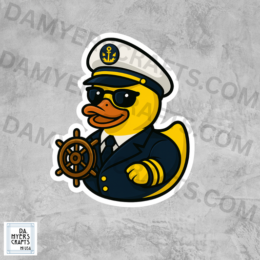 Boat Captian Rubber Ducky Sticker!