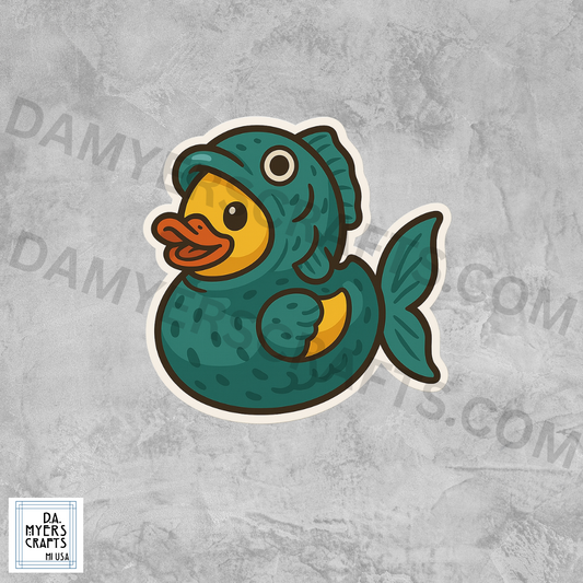 Fishy Rubber Ducky Sticker!