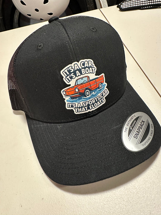 Amphicar "It’s A Car, It’s A Boat, It’s a Sports Car That Floats" Hat (Multiple Colors)