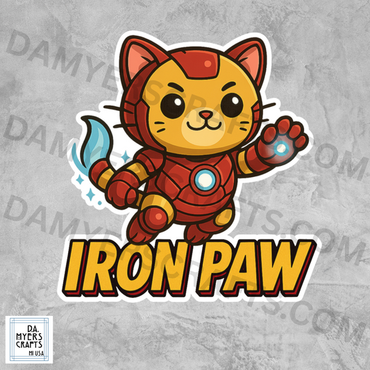 Iron Man Inspired "Iron Paw" Sticker!