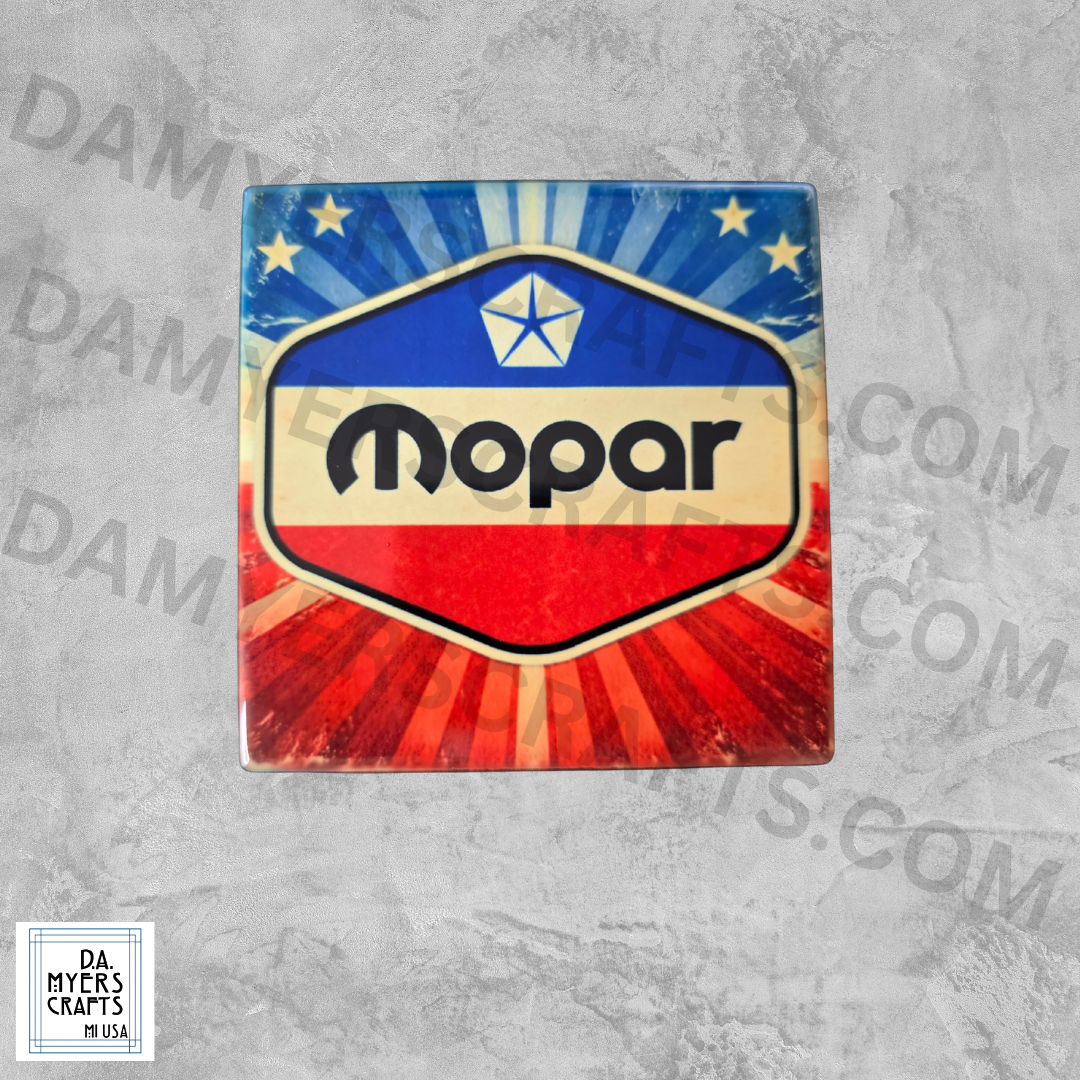 Mopar Coaster (Red, White, and Blue)