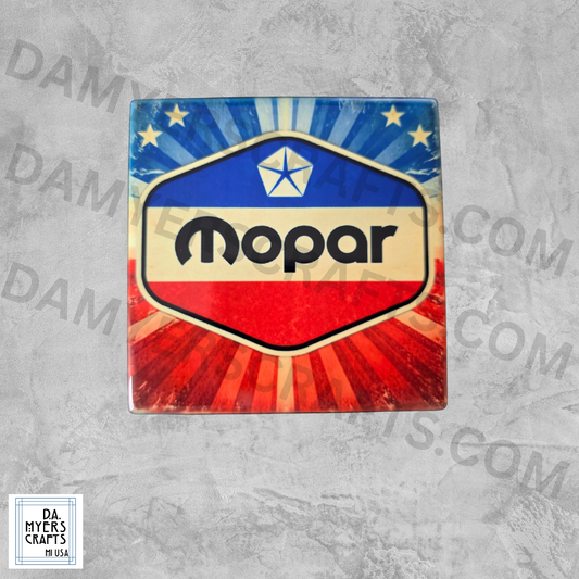 Mopar Coaster (Red, White, and Blue)