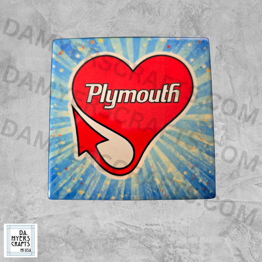 Plymouth Heart Coaster