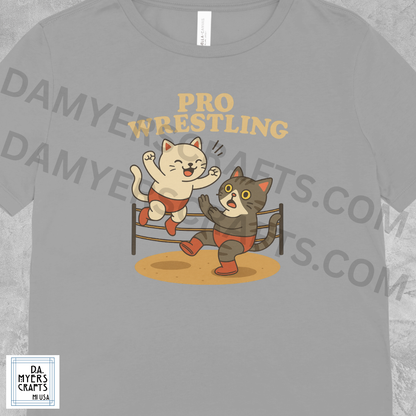Cat "Pro Wrestling" T-Shirt!