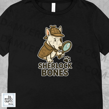 Bull Terrier Sherlock Bones T-Shirt!