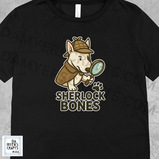 Bull Terrier Sherlock Bones T-Shirt!