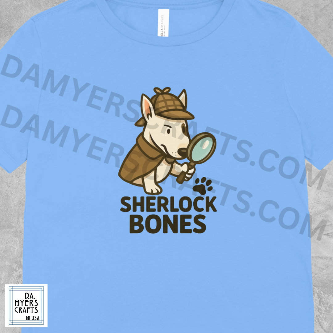 Bull Terrier Sherlock Bones T-Shirt!