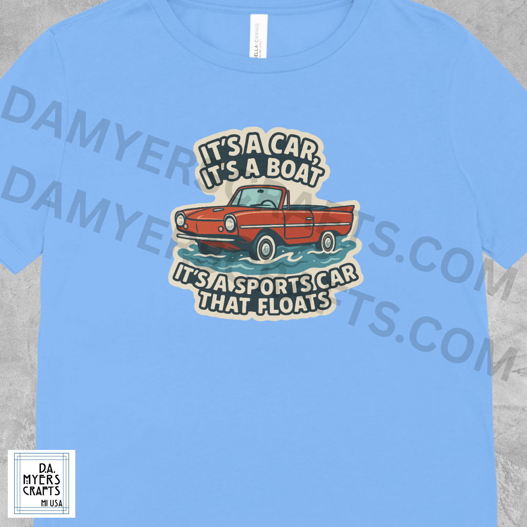 Amphicar "It's a Car, It's a Boat, It's a Sportscar That Floats" T-Shirt!