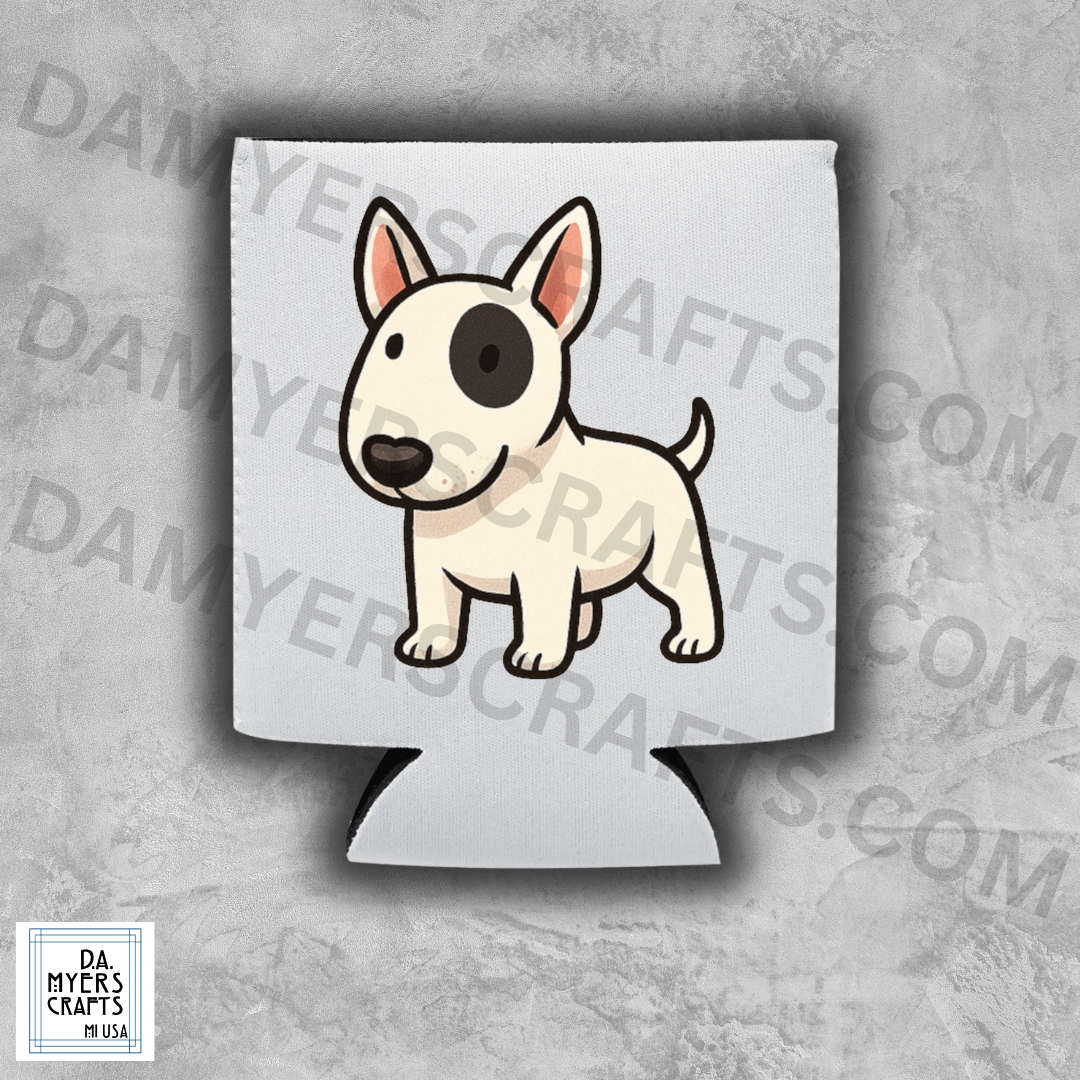 Bull Terrier Standing Koozie/Can Cooler
