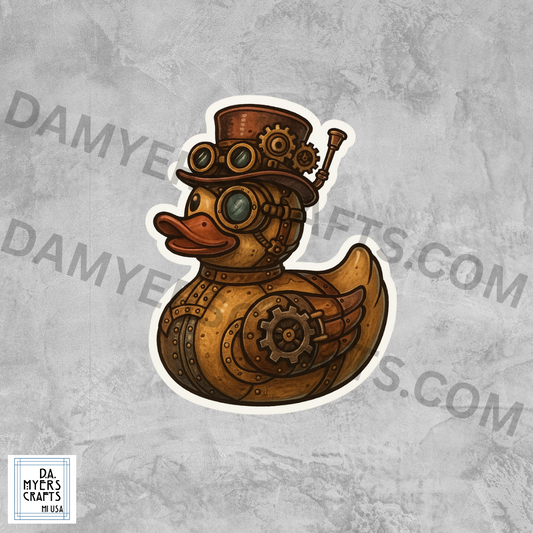 Steam Punk Rubber Ducky Sticker!