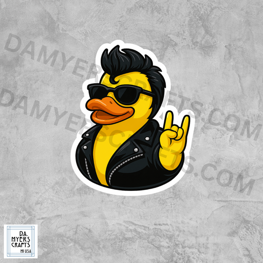Rock & Roll Rubber Ducky Sticker!