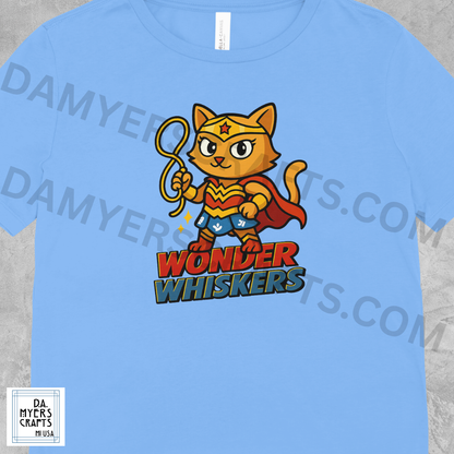 Wonder Woman Inspired "Wonder Whiskers" T-Shirt!