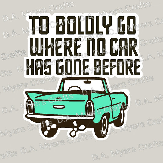 Amphicar "To Boldy Go Where No Car Has Gone Before" Magnet (Multiple Colors!)