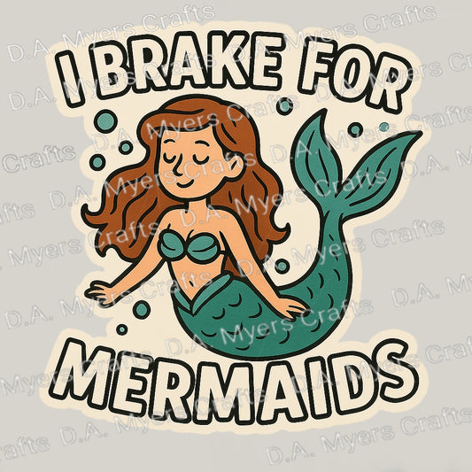 Amphicar "I Brake For Mermaids" Magnet
