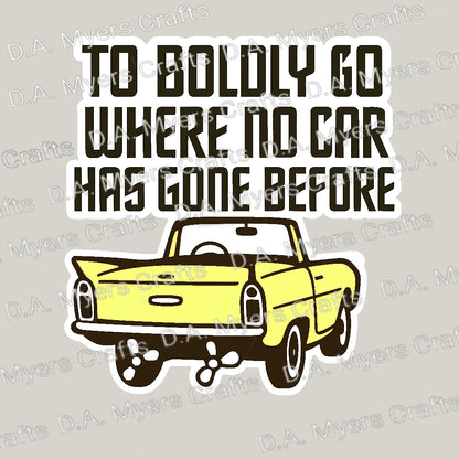 Amphicar "To Boldy Go Where No Car Has Gone Before" Sticker (Multiple Colors!)