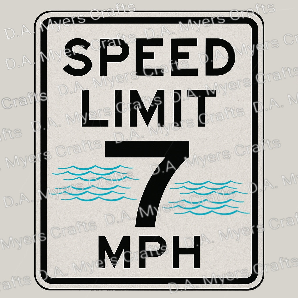 Amphicar 7MPH Speed Limit Sticker