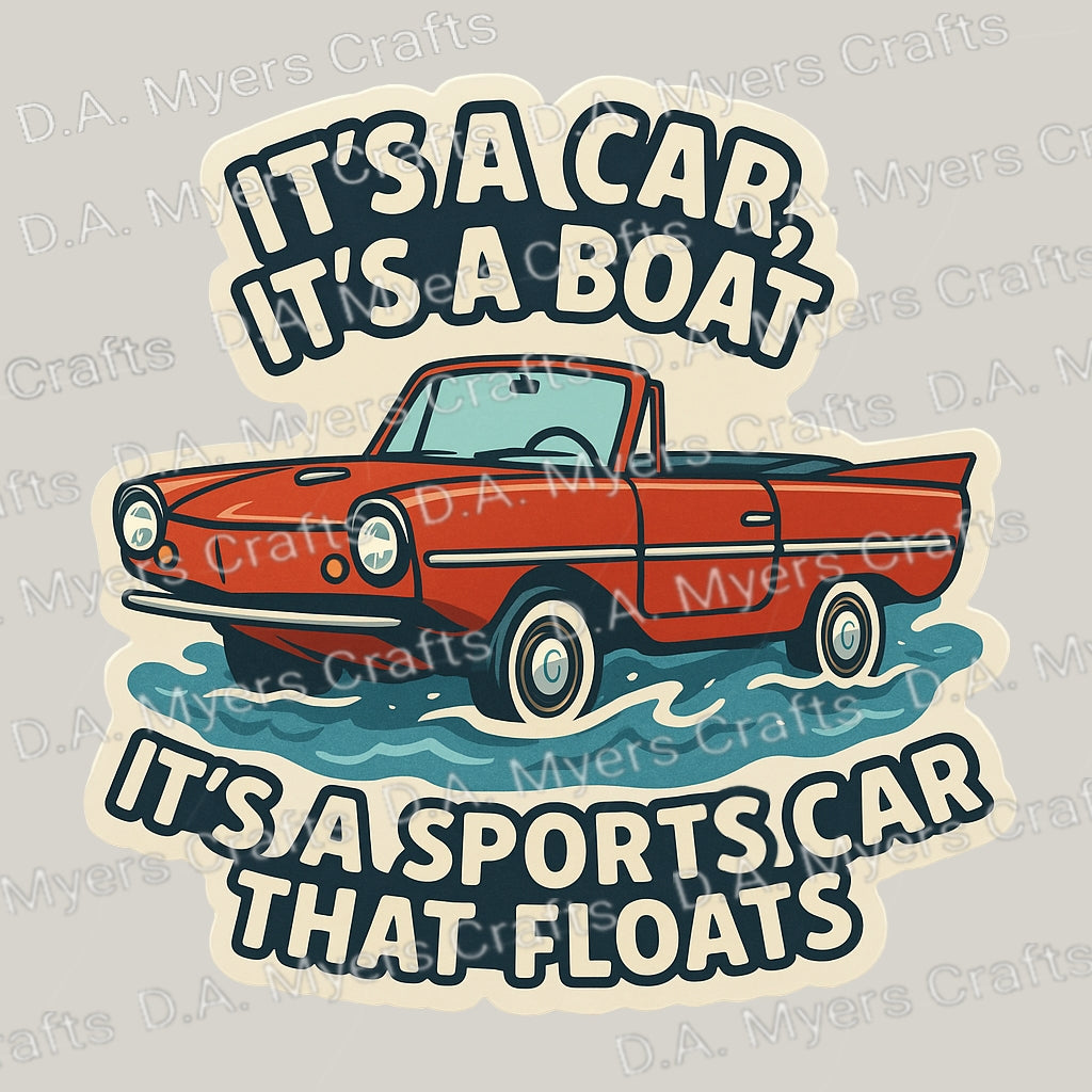 Amphicar "It's a Car, It's a Boat, It's a Sport Car That Floats" Magnet