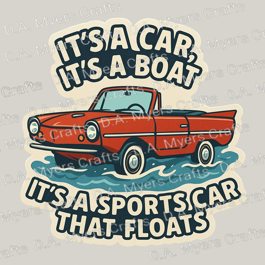 Amphicar "It's a Car, It's a Boat, It's a Sport Car That Floats" Magnet
