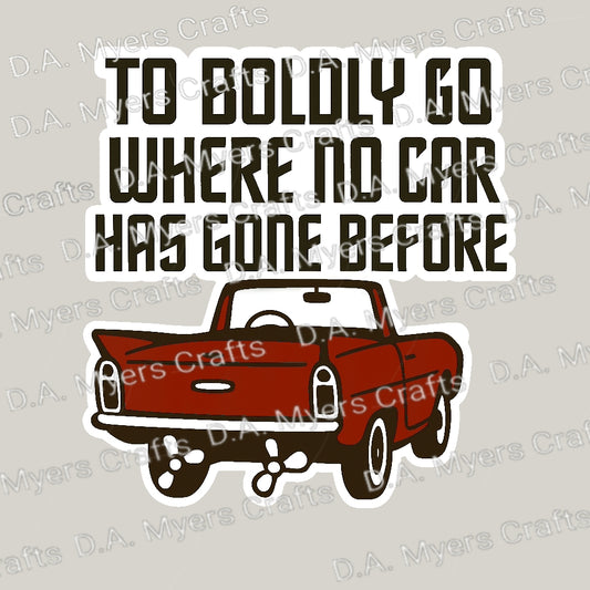 Amphicar "To Boldy Go Where No Car Has Gone Before" Magnet (Multiple Colors!)